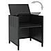 Set Da Pranzo All'aperto 21 Pezzi Polyrattan Legno Acacia Nero - Foto miniatura 9