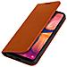 Custodia Samsung Galaxy A20epelle Portafoglio Funzione Stand - Camel - Foto miniatura 5