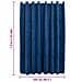 Tenda Oscurante Anelli In Metallo Velluto Blu Scuro 290x245 Cm - Foto miniatura 4
