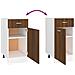 Mobile con Cassetto “Lyon” Rovere Marrone 40x46x81,5 - Foto miniatura 10
