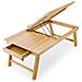 Tavolino Vassoio Letto Divano Porta Notebook Pc Tablet Pieghevole In Legno Bambu - Foto miniatura 3