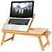 Tavolino Vassoio Letto Divano Porta Notebook Pc Tablet Pieghevole In Legno Bambu - Foto miniatura 1