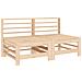 Set Salotto da Giardino 4 pz in Legno Massello di Pino - Foto miniatura 3
