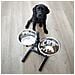 Ciotole Per Animali Domestici Con Supporto 2x2,8 L 43 Cm Nero - Foto miniatura 3