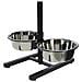 Ciotole Per Animali Domestici Con Supporto 2x2,8 L 43 Cm Nero - Foto miniatura 6