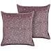 Set Di 2 Cuscini Kalmia Velluto 45 X 45 Cm Rosa Trama Floreale - Foto miniatura 2