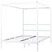 Letto A Baldacchino Metallo Lestards 160 X 200 Cm Bianco - Foto miniatura 4
