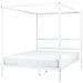 Letto A Baldacchino Metallo Lestards 160 X 200 Cm Bianco - Foto miniatura 5