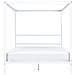 Letto A Baldacchino Metallo Lestards 160 X 200 Cm Bianco - Foto miniatura 7