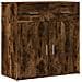 Credenza Rovere Fumo 79x38x80 Cm In Legno Multistrato - Foto miniatura 2