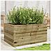 Fioriera Da Giardino 90x60x45,5 Cm In Legno Di Pino Impregnato - Foto miniatura 1