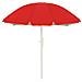 Ombrellone Spiaggia Mare Portatile Palo Reclinabile Tinta Unita Modello Caprera Diametro 220 Rosso - Foto miniatura 1