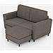 Divano Yasel 2 Posti (due Sedute Da 60cm) + Pouf Misure Esterne L. 152 P. 155 Colore Grigio - Foto miniatura 1