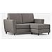 Divano Yasel 2 Posti (due Sedute Da 60cm) + Pouf Misure Esterne L. 152 P. 155 Colore Grigio - Foto miniatura 4