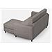 Divano Yasel 2 Posti (due Sedute Da 60cm) + Pouf Misure Esterne L. 152 P. 155 Colore Grigio - Foto miniatura 5