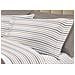 Completo Lenzuola Letto 100% Cotone Italy 3027 Disegno Riga Dots Matrimoniale Beige - Foto miniatura 3