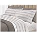 Completo Lenzuola Letto 100% Cotone Italy 3027 Disegno Riga Dots Matrimoniale Beige - Foto miniatura 1