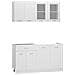 Set Armadi Da Cucina 4 Pz Lyon Bianco In Truciolato - Foto miniatura 1