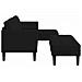 Divano da Giardino  con Panchina e Cuscini a Forma di L in Velluto Nero, Divano a 3 posti  con Chaise L profondità 160 cm in Velluto Nero, Panchina  nera 113x57x39 cm in Velluto - Foto miniatura 7