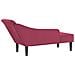 Chaise Lounge con Cuscini Rosso Vino in Velluto - Foto miniatura 5