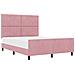 Letto Rosa 140x200 cm in Velluto - Foto miniatura 1