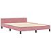 Letto Rosa 140x200 cm in Velluto - Foto miniatura 3