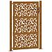 Cancello da Giardino 105x130 cm Acciaio Corten Design a Foglia - Foto miniatura 1