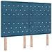 Testata in velluto Argille Blu Scuro 144 cm Velluto - Foto miniatura 1