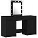 Tavolo da Trucco 3 pcs Nero 50 x 41 x 135 cm Legno multistrato - Foto miniatura 1