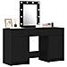 Tavolo da Trucco 3 pcs Nero 50 x 41 x 135 cm Legno multistrato - Foto miniatura 3
