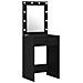 Tavolo da Trucco 3 pcs Nero 50 x 41 x 135 cm Legno multistrato - Foto miniatura 4