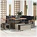 Set Divano da Giardino con cuscino 8 pcs Grigio Poly Rattan - Foto miniatura 2