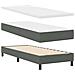 Letto a molle con materasso Grigio scuro 80 x 200 cm Tessuto - Foto miniatura 7