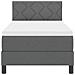 Letto a molle con materasso Grigio scuro 80 x 200 cm Tessuto - Foto miniatura 9