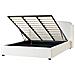 Letto Contenitore Tessuto Bernay 180 X 200 Cm Bianco Sporco - Foto miniatura 2