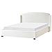 Letto Contenitore Tessuto Bernay 180 X 200 Cm Bianco Sporco - Foto miniatura 3