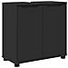 Mobile per lavabo da bagno con lo scaffale Nero 60 x 30 x 60 cm - Foto miniatura 1