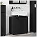 Mobile per lavabo da bagno con lo scaffale Nero 60 x 30 x 60 cm - Foto miniatura 2