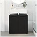 Mobile per lavabo da bagno con lo scaffale Nero 60 x 30 x 60 cm - Foto miniatura 4