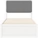 Letto con Testiera Rivestita Grigio chiaro 75 x 190 cm - Foto miniatura 5
