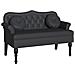 Panca Chesterfield Nero 120,5 x 65 x 75 cm Pelle Sintetica - Foto miniatura 1