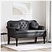 Panca Chesterfield Nero 120,5 x 65 x 75 cm Pelle Sintetica - Foto miniatura 2