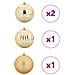 Set di Palle di Natale 4 pcs Oro Plastica - Foto miniatura 3