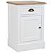 Comodino In Legno Bianco 41,5x35x63 - Foto miniatura 1