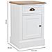 Comodino In Legno Bianco 41,5x35x63 - Foto miniatura 4