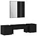 Set mobili da ingresso con specchio 6 pcs Legno multistrato - Foto miniatura 1