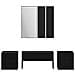Set mobili da ingresso con specchio 6 pcs Legno multistrato - Foto miniatura 9