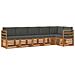 Set divani 6 pcs Naturale e Antracite Legno di Acacia Massello - Foto miniatura 1