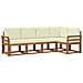 Set di divani con cuscino 5 pcs Naturale e Crema - Foto miniatura 1
