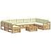Set di divani da esterno 10 pcs Bianco e Crema Poliestere - Foto miniatura 1